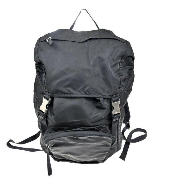 PRADA Tessuto Drawstring Backpack Bag Nylon Leather Black SHW Italy 20KC281 main image 6